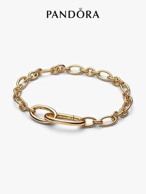 Pandora Gold Oval Link Bracelet